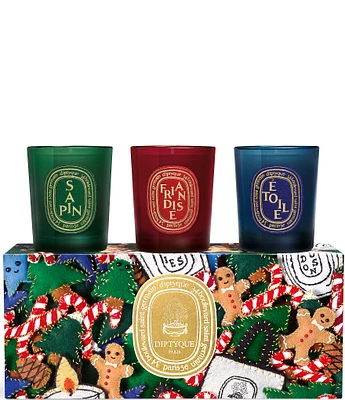 DIPTYQUE Limited Edition 3-Piece Holiday Candle Gift Set