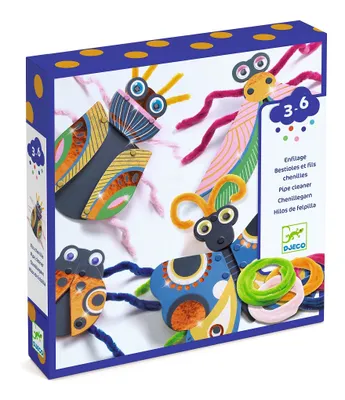 Djeco 3D Collage Fuzzy Bugs Arts & Craft Kit