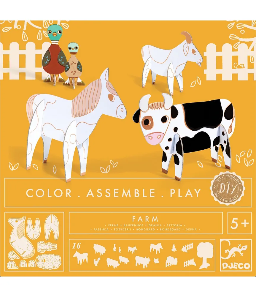 Djeco Farm Color Assemble Play DIY Arts & Craft Kit