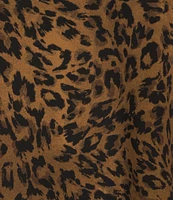 DKNY by Donna Karan Animal Print Seersucker 3/4 Sleeve Blouse