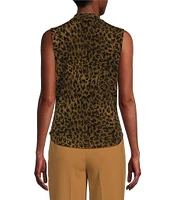 DKNY by Donna Karan Animal Print Sleeveless V-Neck Cami