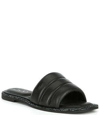 DKNY by Donna Karan Bethea Puff Leather Slide Sandals