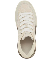 DKNY by Donna Karan Bradley Signature Logo Lace Up Platform Sneakers