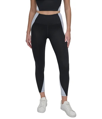 DKNY by Donna Karan Color Block Balance Compression Super High Waist Tight Leggings