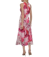 DKNY by Donna Karan Crew Neck Sleeveless Midi Dress