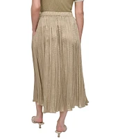 DKNY by Donna Karan Crushed Crease Midi Skirt