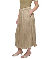 DKNY by Donna Karan Crushed Crease Midi Skirt