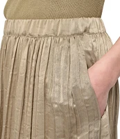 DKNY by Donna Karan Crushed Crease Midi Skirt