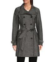 DKNY by Donna Karan Double Breasted Waterproof Long Sleeve Coat