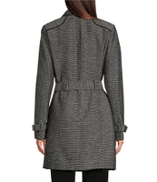 DKNY by Donna Karan Double Breasted Waterproof Long Sleeve Coat