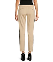 DKNY By Donna Karan Essex Scuba Two Tone Straight Leg Ankle Pants