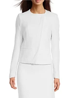 DKNY by Donna Karan Extended Open Collar Motto Jacket