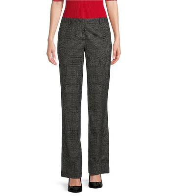 DKNY by Donna Karan Coordinating Houndstooth Modern Fit Wide Leg Pant