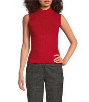 DKNY by Donna Karan Knit Turtle Neck Sleeveless Top