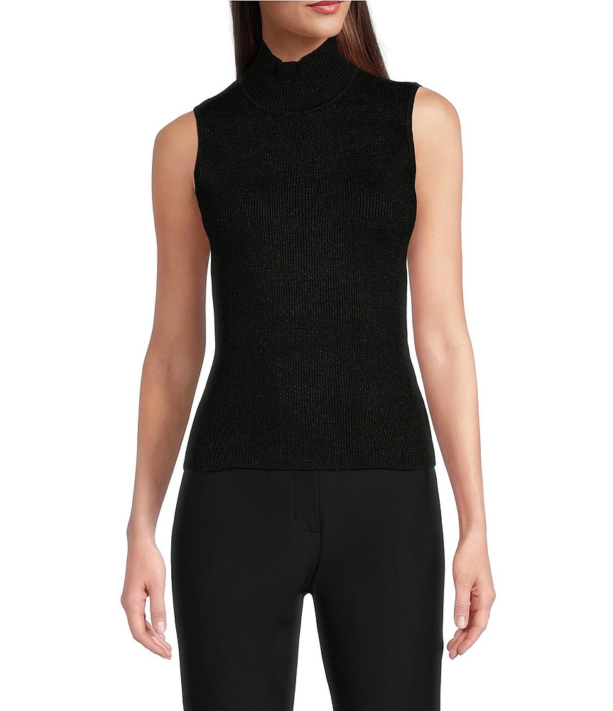 DKNY by Donna Karan Knit Turtle Neck Sleeveless Top