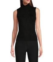 DKNY by Donna Karan Knit Turtle Neck Sleeveless Top