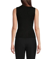 DKNY by Donna Karan Knit Turtle Neck Sleeveless Top