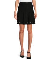 DKNY by Donna Karan Logo Grommet Skirt