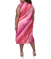 DKNY by Donna Karan Plus Size Printed Slip Dress