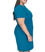 DKNY by Donna Karan Plus Size Scuba Crepe Sheath Dress