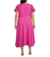 DKNY by Donna Karan Plus Size Short Sleeve V-Neck Wrap Dress