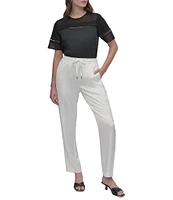 DKNY by Donna Karan Pull-On Side Stitch Track Pants