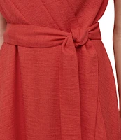 DKNY by Donna Karan Short Sleeve V-Neck Wrap Dress