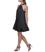 DKNY by Donna Karan Sleeveless Pleated Shift Dress