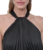 DKNY by Donna Karan Sleeveless Pleated Shift Dress