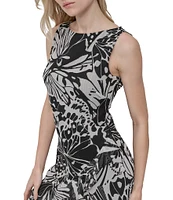 DKNY by Donna Karan Sleeveless Ruffle Hem Shift Dress