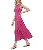 DKNY by Donna Karan Sleeveless Tiered Midi Dress