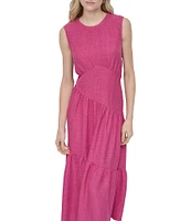 DKNY by Donna Karan Sleeveless Tiered Midi Dress
