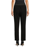 DKNY by Donna Karan Slim Leg Color Blocked Ankle Length Foundation Pant