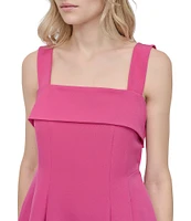 DKNY by Donna Karan Square Neck A-Line Dress