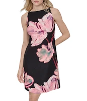 DKNY by Donna Karan Square Neck Floral Print Sheath Dress