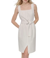 DKNY by Donna Karan Square Neck Sheath Dress