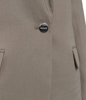 DKNY by Donna Karan Stand Peak Lapel Collar Blazer