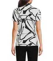 DKNY by Donna Karan Surplice V-Neck Short Sleeve Side Ruched Top