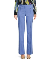 DKNY By Donna Karan Tech Tailoring Pintuck Wide Leg Zipper-Pocket Pant