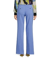 DKNY By Donna Karan Tech Tailoring Pintuck Wide Leg Zipper-Pocket Pant