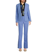 DKNY By Donna Karan Tech Tailoring Pintuck Wide Leg Zipper-Pocket Pant