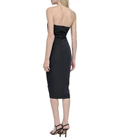 DKNY by Donna Karan Twisted Bodice Strapless Bodycon Dress