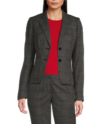 DKNY by Donna Karan Two-Button Notch Lapel Long Sleeve Jacket