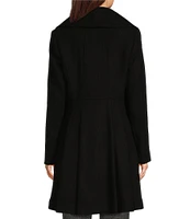 DKNY by Donna Karan Wool Double Breasted Skirted Walker Coat