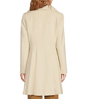 DKNY by Donna Karan Wool Double Breasted Skirted Walker Coat