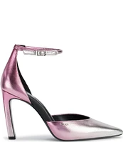 DKNY by Donna Karan Cillian Metallic Leather Ankle Strap Ombre Pumps