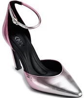 DKNY by Donna Karan Cillian Metallic Leather Ankle Strap Ombre Pumps