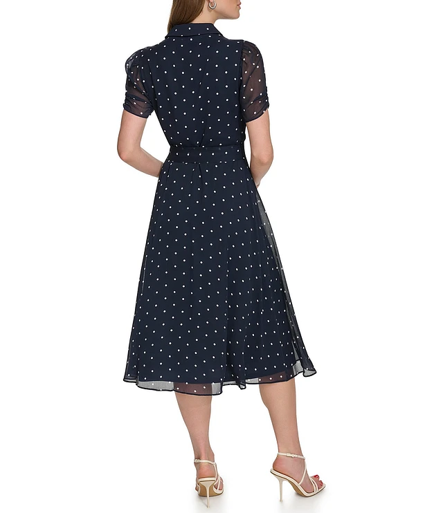 dkny ruched-sleeve midi dress DKNY Long Sleeve Printed Mesh Front Ruche Maxi Dress Women's Clothing Ivory/Gold Sand Multi : LG