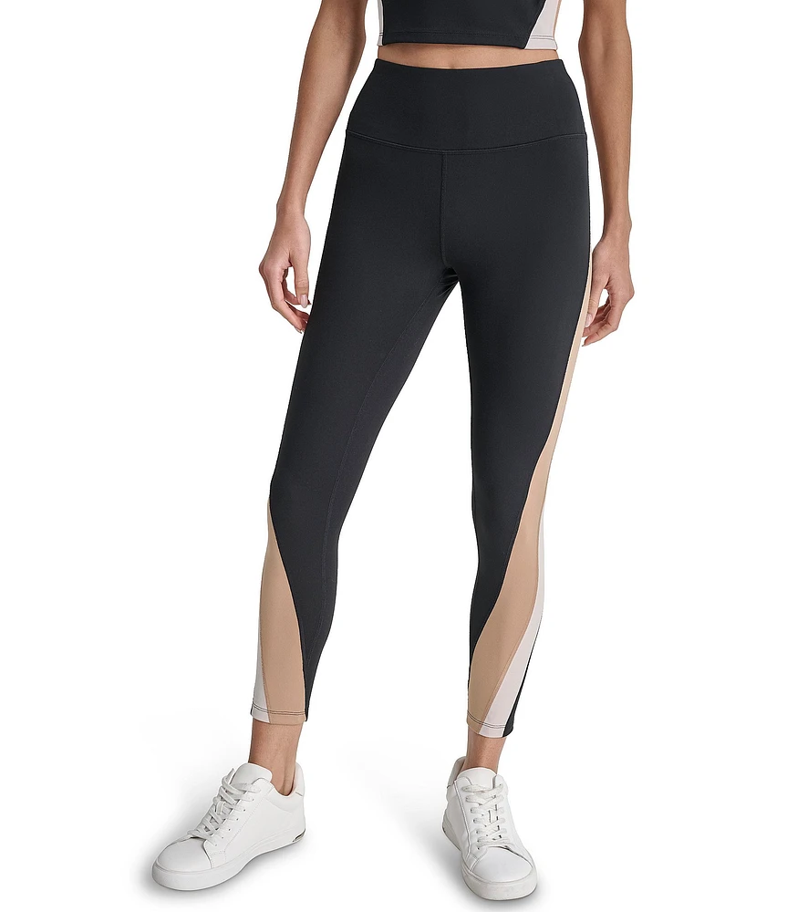 DKNY by Donna Karan Color Block Stretch High Waist 7/8 Leggings