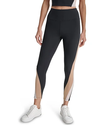 DKNY by Donna Karan Color Block Stretch High Waist 7/8 Leggings